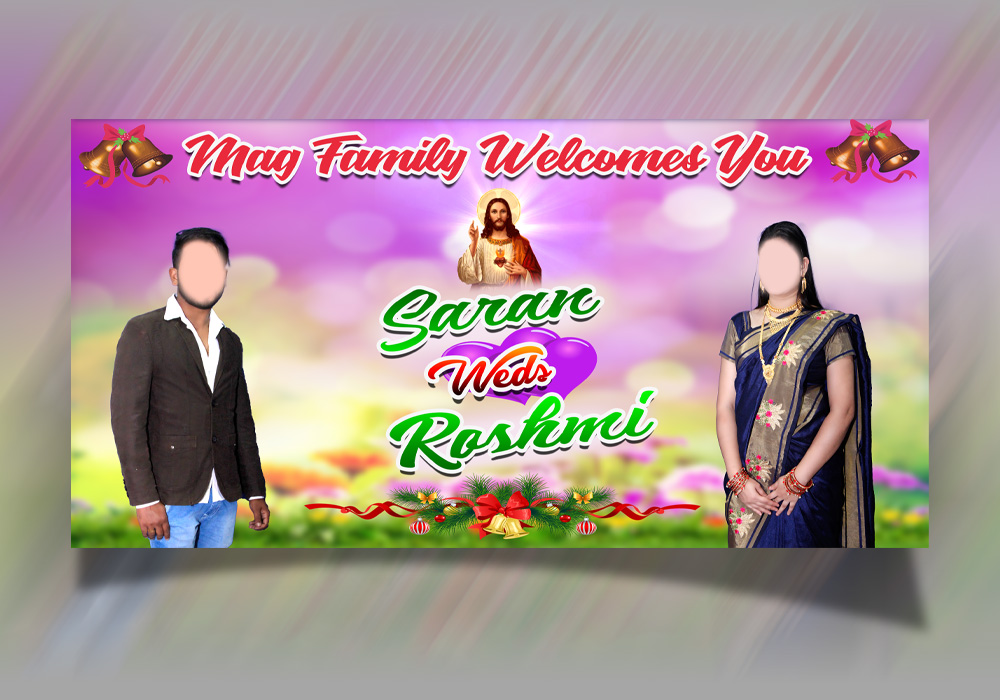 Christian Marriage Flex banner design psd